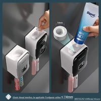 MENGNI Automatische Tandpasta Dispenser - Wandmontage Zonder Boren - Tandenborstelhouder