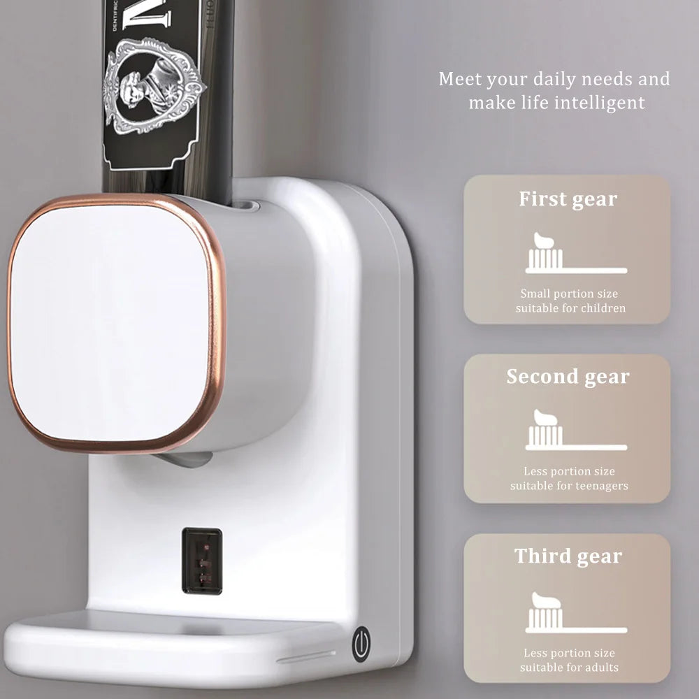 Automatische Tandpasta Dispenser - 3 Modi Smart Sensor - Wandmontage USB Oplaadbaar